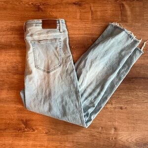 Carly Jean Los Angeles Chrissy Straight Leg Distressed Jeans Size 15